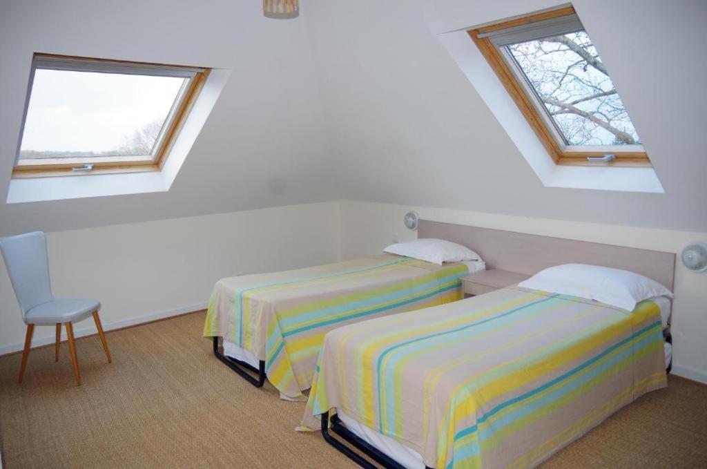 Gites Du Manoir De Goandour 크로종 객실 사진